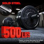 TEEMOO Olympic EZ Curl Barbell Bar, 47" Curl Bar for 2 inch Weight Plates