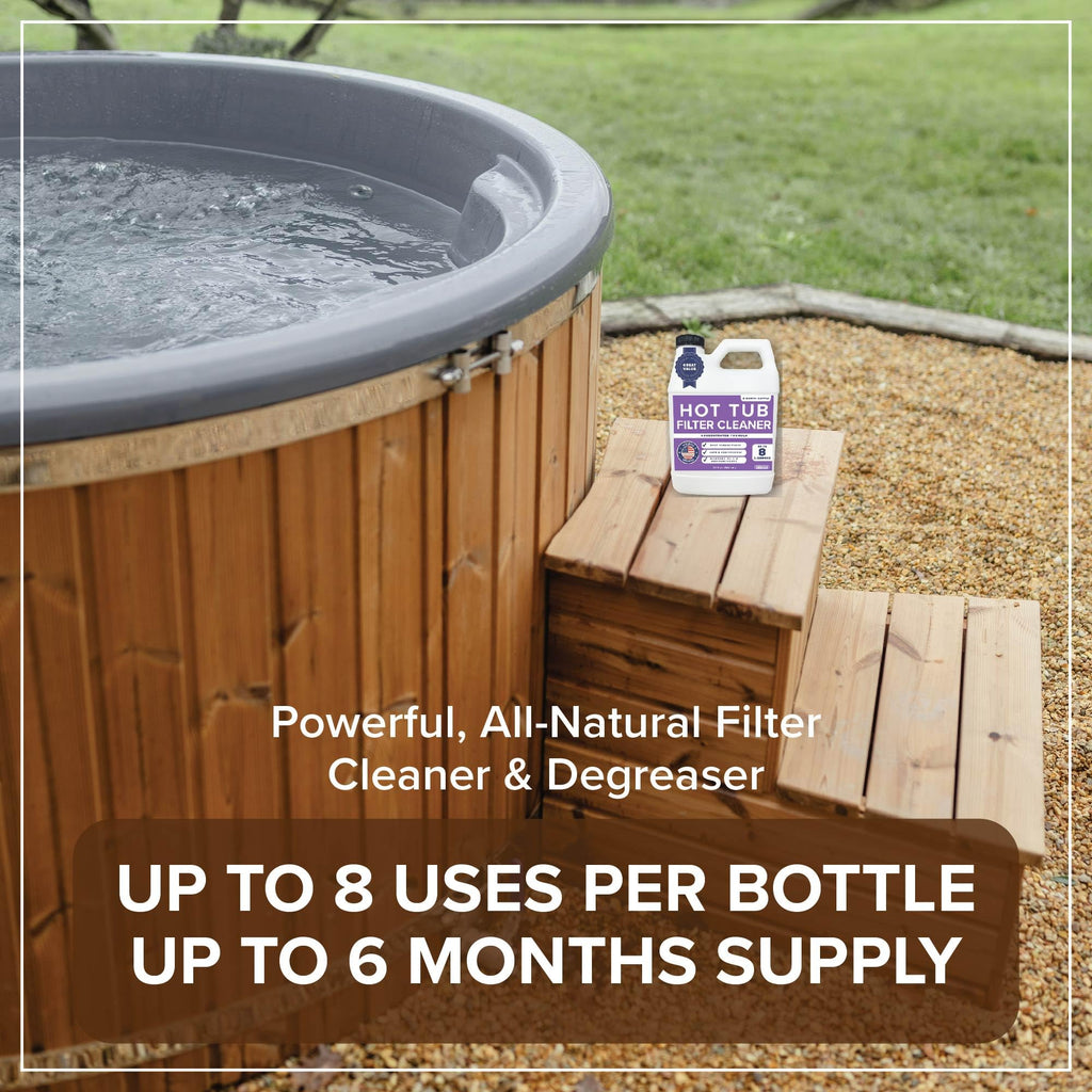 Hot Tub Filter Cleaner, Makes 8 Gallons, Soak or Spray, No Foam or Residue