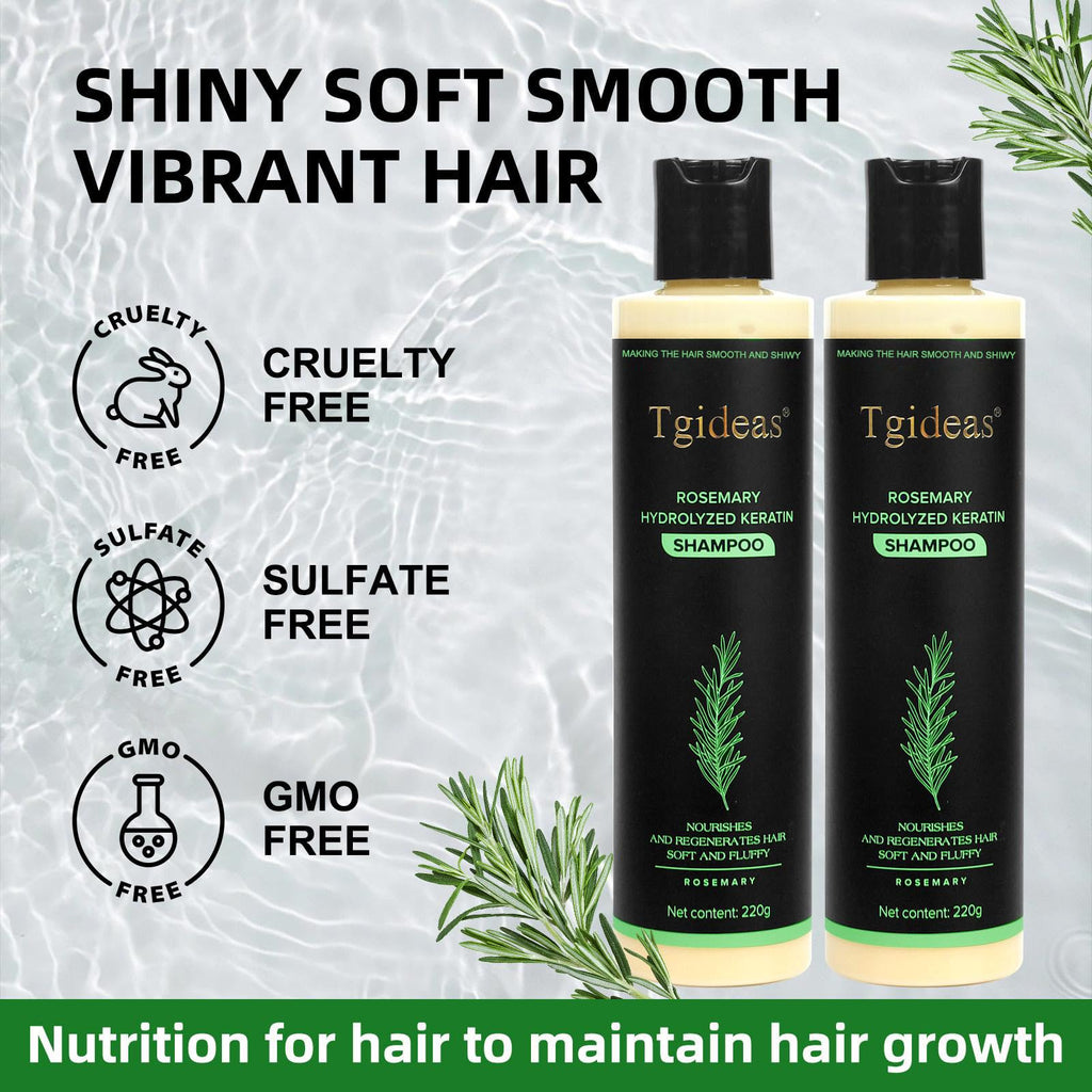 Rosemary Biotin Volumizing Shampoo for Thinning Hair, 7.4 Fl Oz | Keratin Strengthening, Helps Boost Volume, Reduce Breakage, Nourishes Scalp, Color-Treated Hair Safe Vegan, Gentle Daily Care