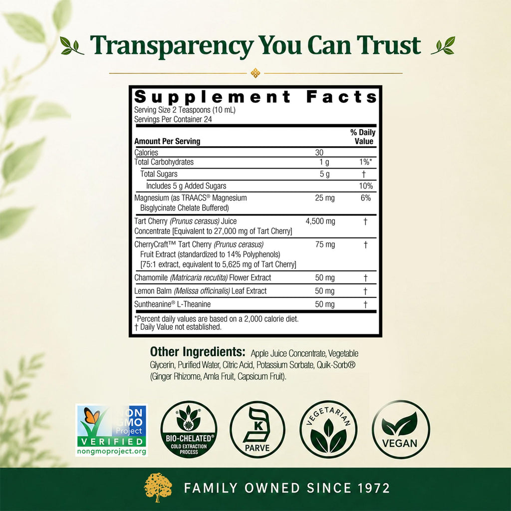 Nature's Answer Tart Cherry 8 Ounce Liquid | Promotes Recovery & Sleep | Rich in Anthocyanins | Non GMO | Gluten Free | Vegan