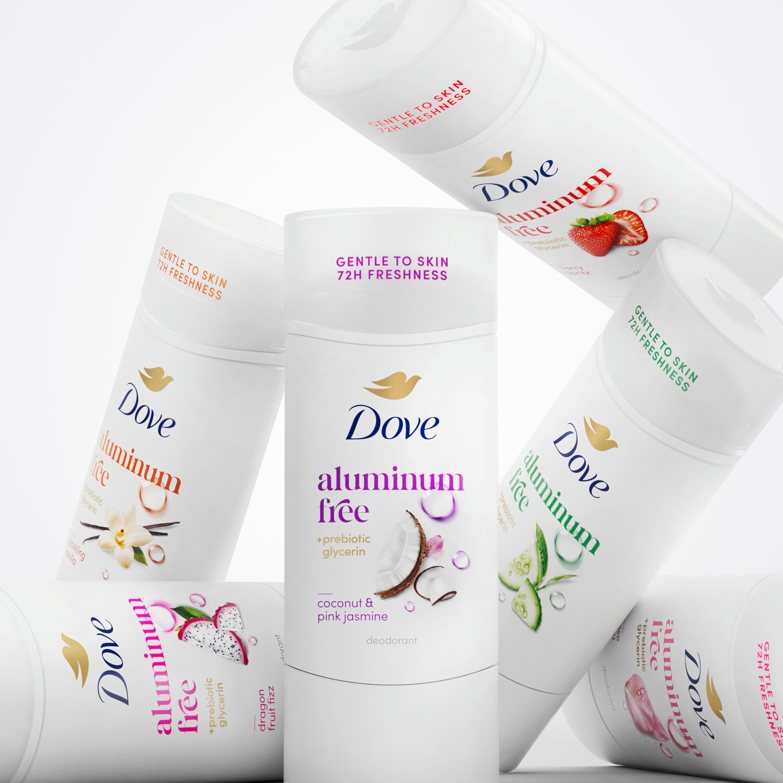 Dove Deodorant Stick Sensitive Aluminum Free 2.4 oz | For sensitive skin, Helps stop odor & stay fresh, With prebiotic glycerin, aluminum-free