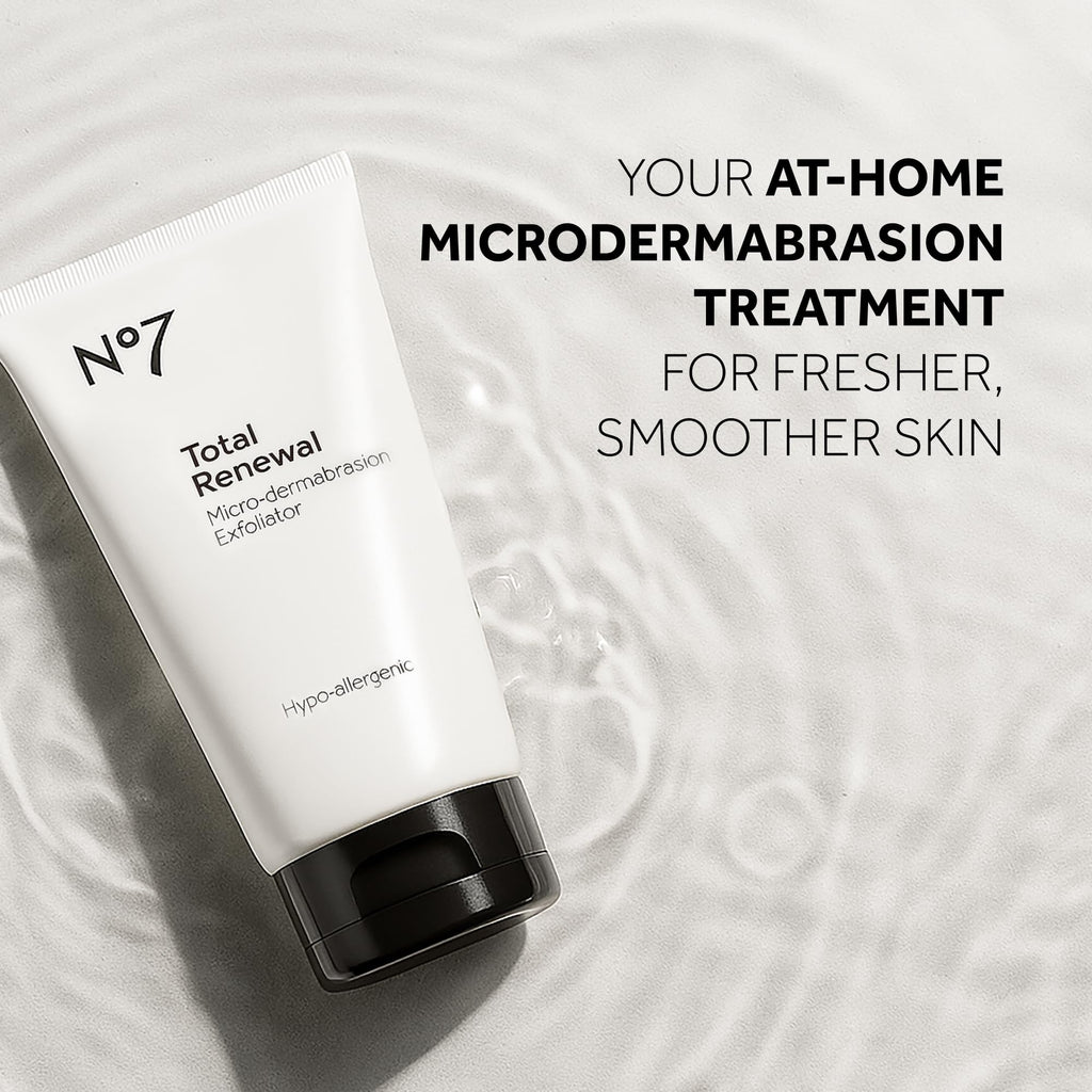 No7 Microdermabrasion Total Renewal Face Scrub, 2.5 Oz | Exfoliating Face Wash & Dark Spot Corrector, For Sensitive Skin, Reduces Appearance of Fine Lines & Evens Skin Tone