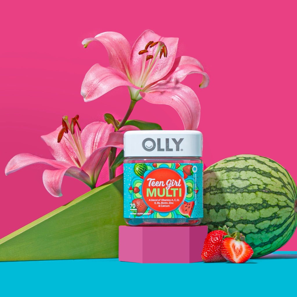 OLLY Teen Girl Multi Gummy, Healthy Skin and Immune Support*- 100 Count