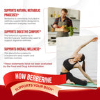 Berberine Supplement - Enhanced with Ceylon Cinnamon, Turmeric, Milk Thistle, Bitter Melon for Digestion, Immunity & Weight Managament (150 Count (Pack of 1))