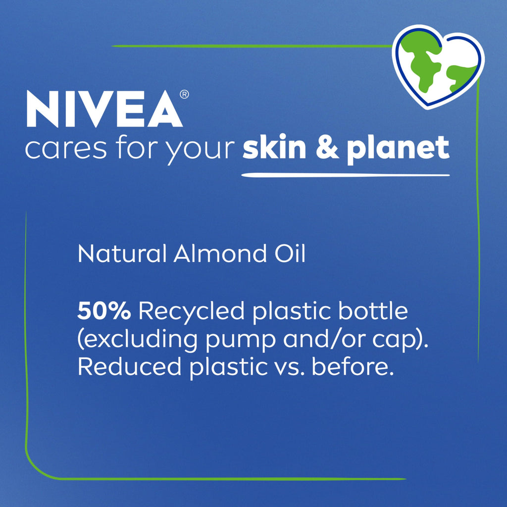 Buy now NIVEA Oil Infused Vanilla and Almond Oil Body Lotion for Women, Fast-Absorbing and Non-Greasy Vanilla Scented Lotion Moisturizes for 48 Hours, 16.9 Fl Oz Pump Bottle, Pack of 3 at indiglob india