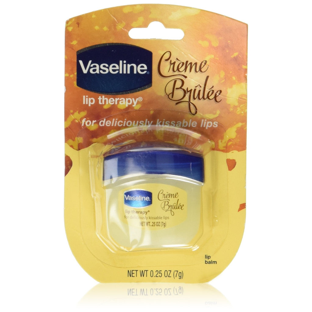 Buy now Vaseline Lip Balm for Instantly Soft Smooth Lips Crème Brûlée Lip Balm Locks In Moisture to Improve Hydration 0.25 oz at indiglob india