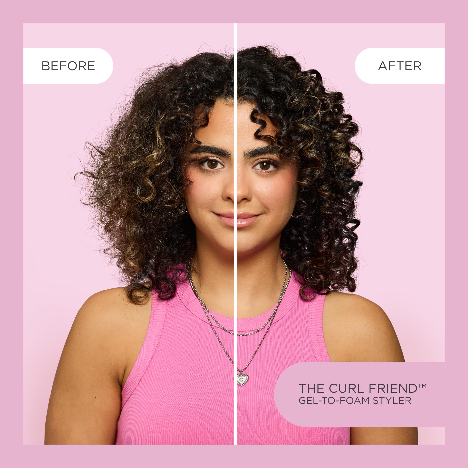 Cake Beauty The Curl Friend Gel-to-Foam Curl Styler - High Hold - 200 mL | Curl Defining Gel - Coconut Oil & Shea Butter - Curly Hair - Frizz Protection, Vegan, Cruelty & Sulfate Free - 6.8 Fl Oz