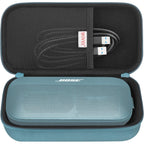 Buy now BOVKE Hard Travel Speaker Case for Bose New SoundLink Flex Speaker (2nd Gen) / Bose SoundLink Flex Bluetooth Portable Speaker, Extra Mesh Pocket for Bose Speaker Charger, Charging Cables, Stone Blue at indiglob india