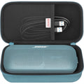 Buy now BOVKE Hard Travel Speaker Case for Bose New SoundLink Flex Speaker (2nd Gen) / Bose SoundLink Flex Bluetooth Portable Speaker, Extra Mesh Pocket for Bose Speaker Charger, Charging Cables, Stone Blue Stone Blue at indiglob india