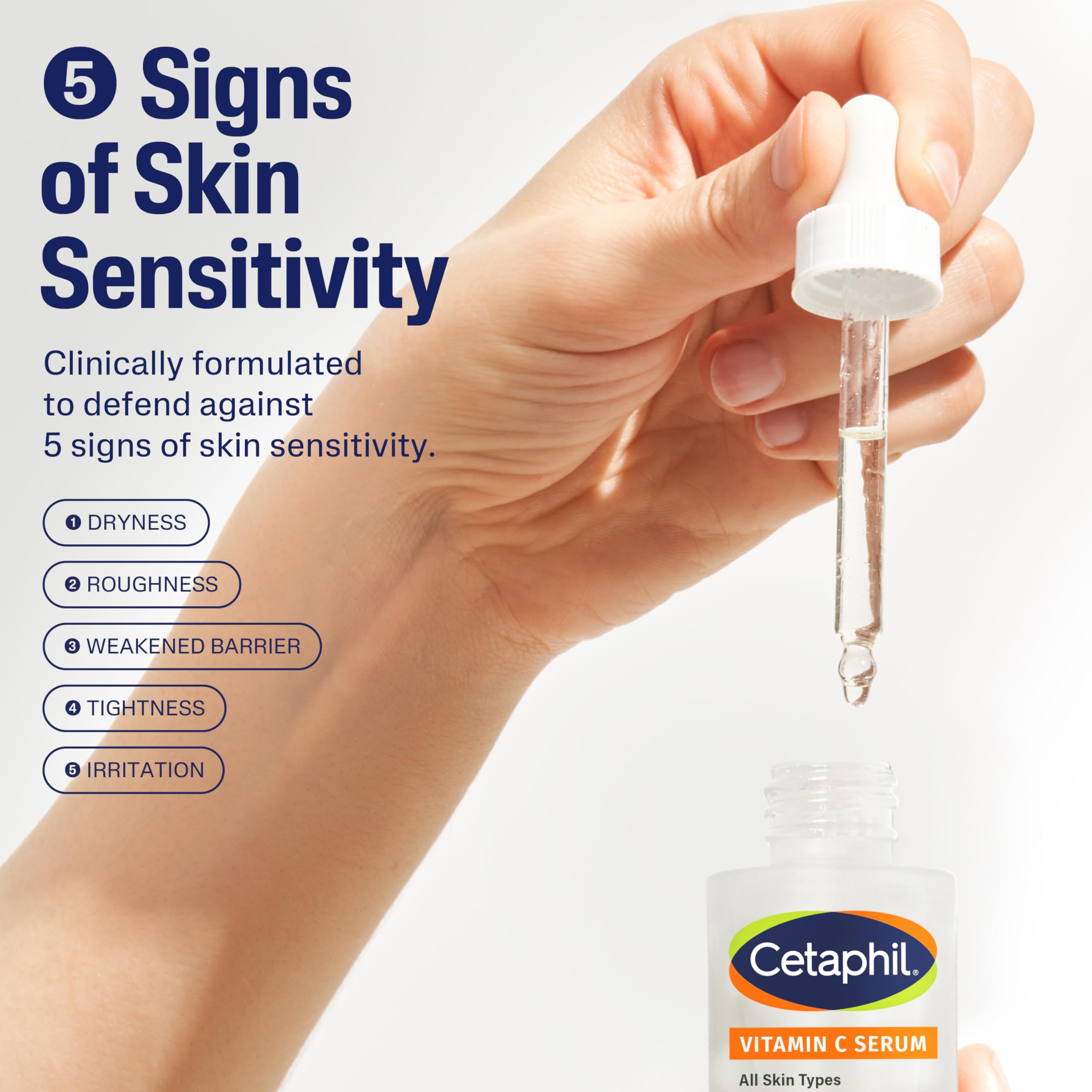 Buy now Cetaphil Vitamin C Serum, Visibly Reduces Look of Dark Spots and Hyperpigmentation, Formulated with Niacinamide, Designed for Sensitive Skin, Fragrance Free, Dermatologist Tested, 1oz at indiglob india
