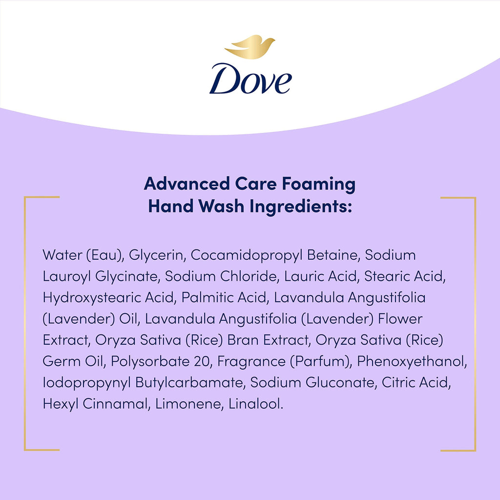 Buy now Dove Lavender & Rice Milk Protects Skin from Dryness, Foaming Hand Wash More Moisturizers than the Leading Ordinary Hand Soap, 10.1 oz at indiglob india