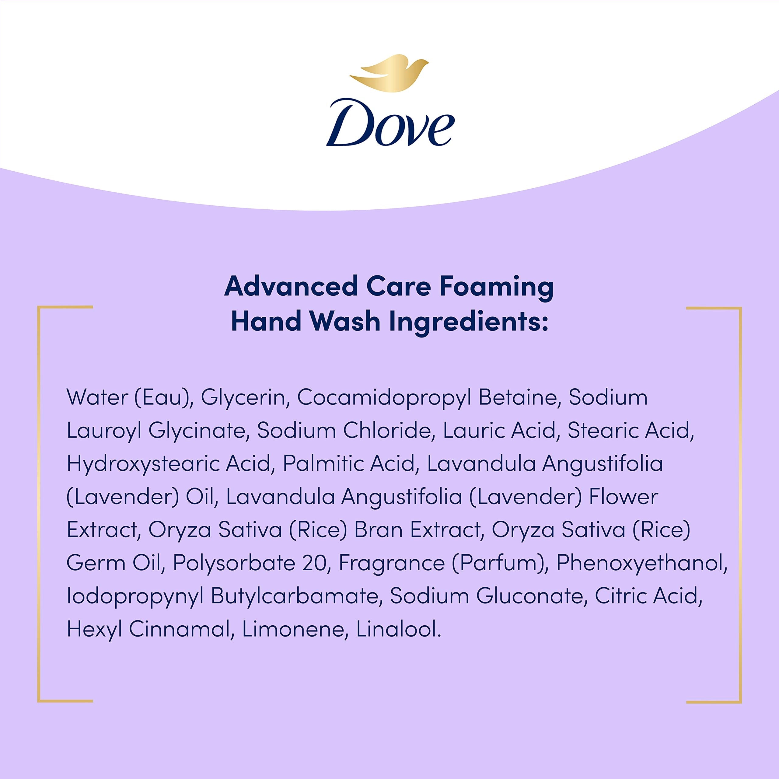 Buy now Dove Lavender & Rice Milk Protects Skin from Dryness, Foaming Hand Wash More Moisturizers than the Leading Ordinary Hand Soap, 10.1 oz at indiglob india