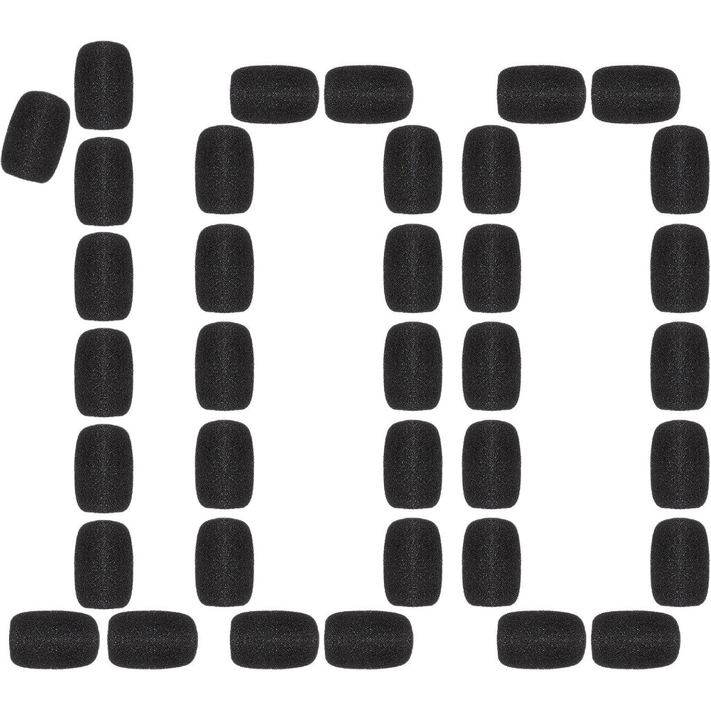 Buy now Frienda 100 Pieces Headset Mic Foam Cover Sponge Mini Microphone Windscreen Black Mic Shield Protection for Small Lapel and Headset Microphones Default at indiglob india