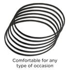 GOODY Women's Ouchless Thin Hair Flat Narrow Headwrap, Black, 6 Count