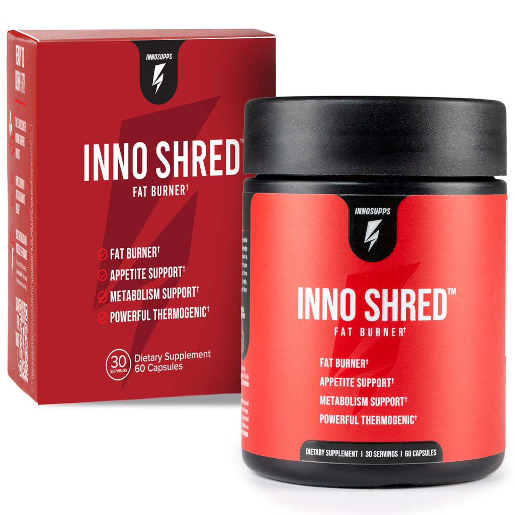 Inno Shred GLP-1 Thermogenic Fat Burner & Appetite Support, 30 Servings | Weight loss, metabolism & energy support with Berberine, Green Coffee Bean, B Vitamins; GLP-1 support for men & women