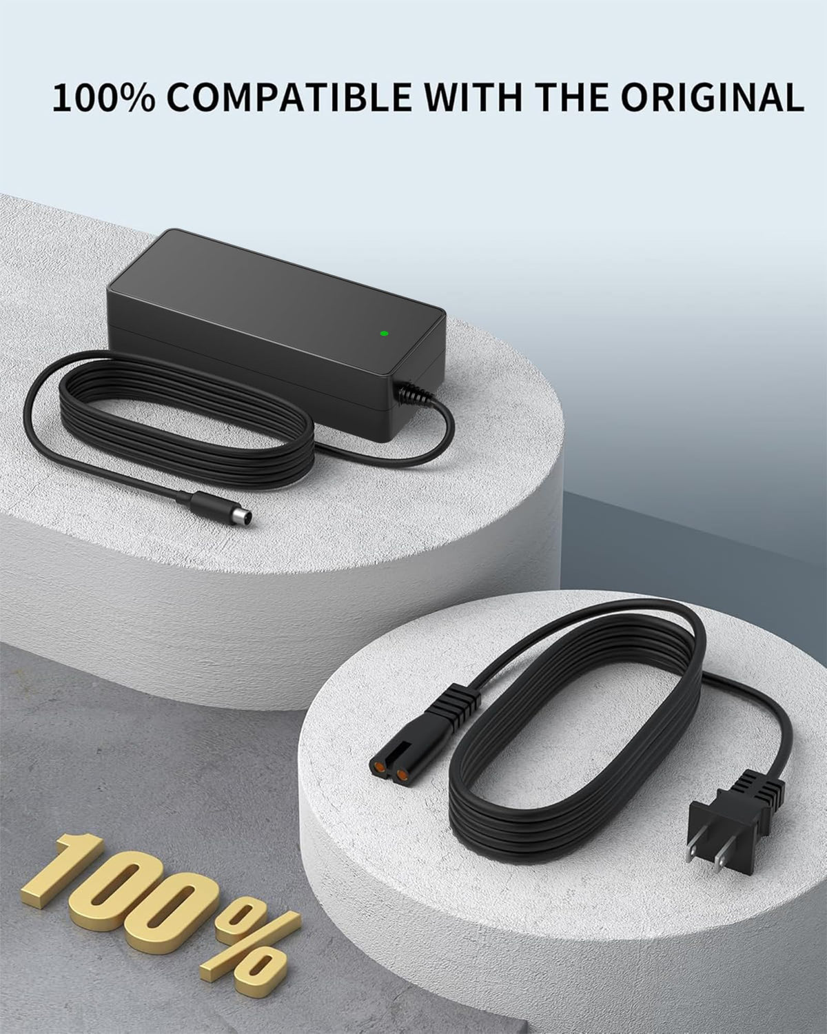WUKUR 42V 1.7A Charger for Segway Ninebot Scooter Compatible with Ninebot Electric Scooter ES2, ES4, E22, E2 Pro, F20, F25, F30, F40, F2, F2 Plus, F2 Pro, D18, D28, D40, Air T15, NOT for E2/E2 Plus/S2