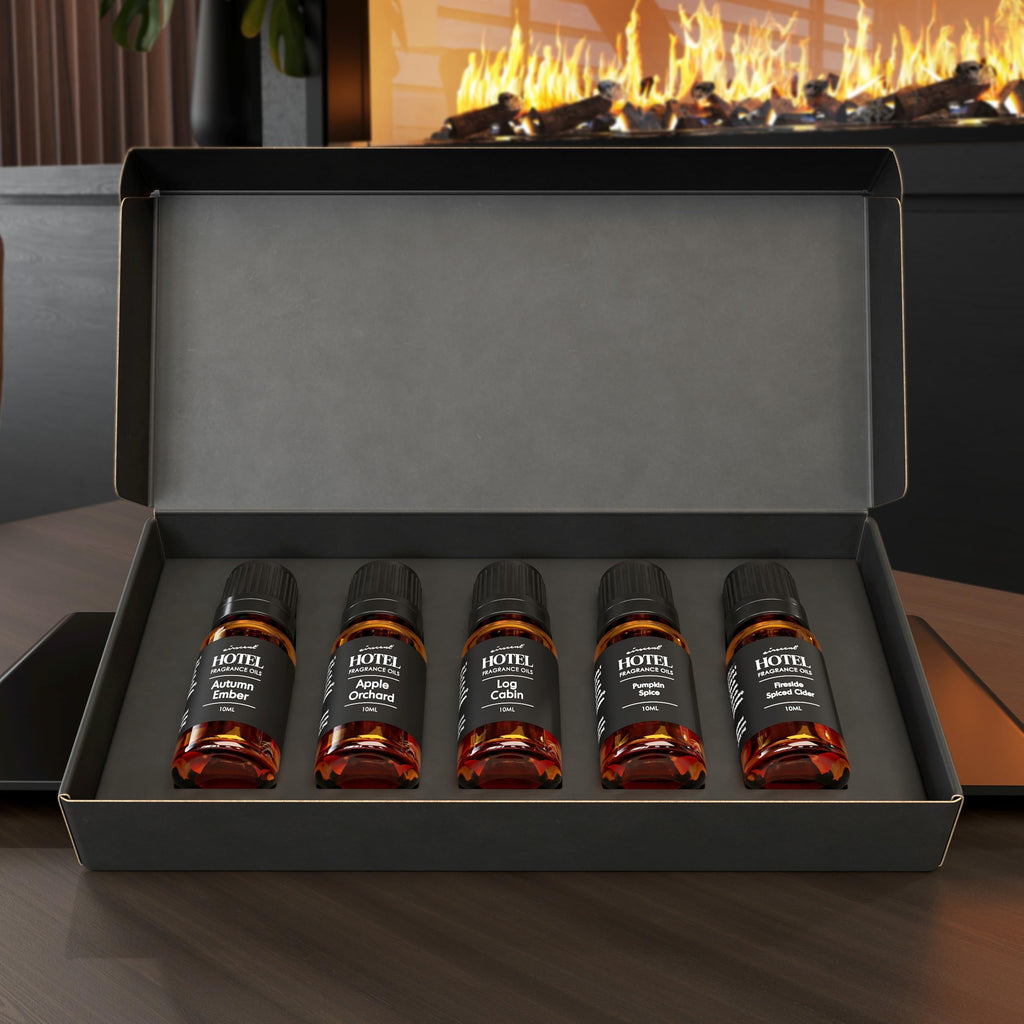 AirScent Holiday Diffuser Oil Fall Fireside 10 mL 5 Pack Gift Set
