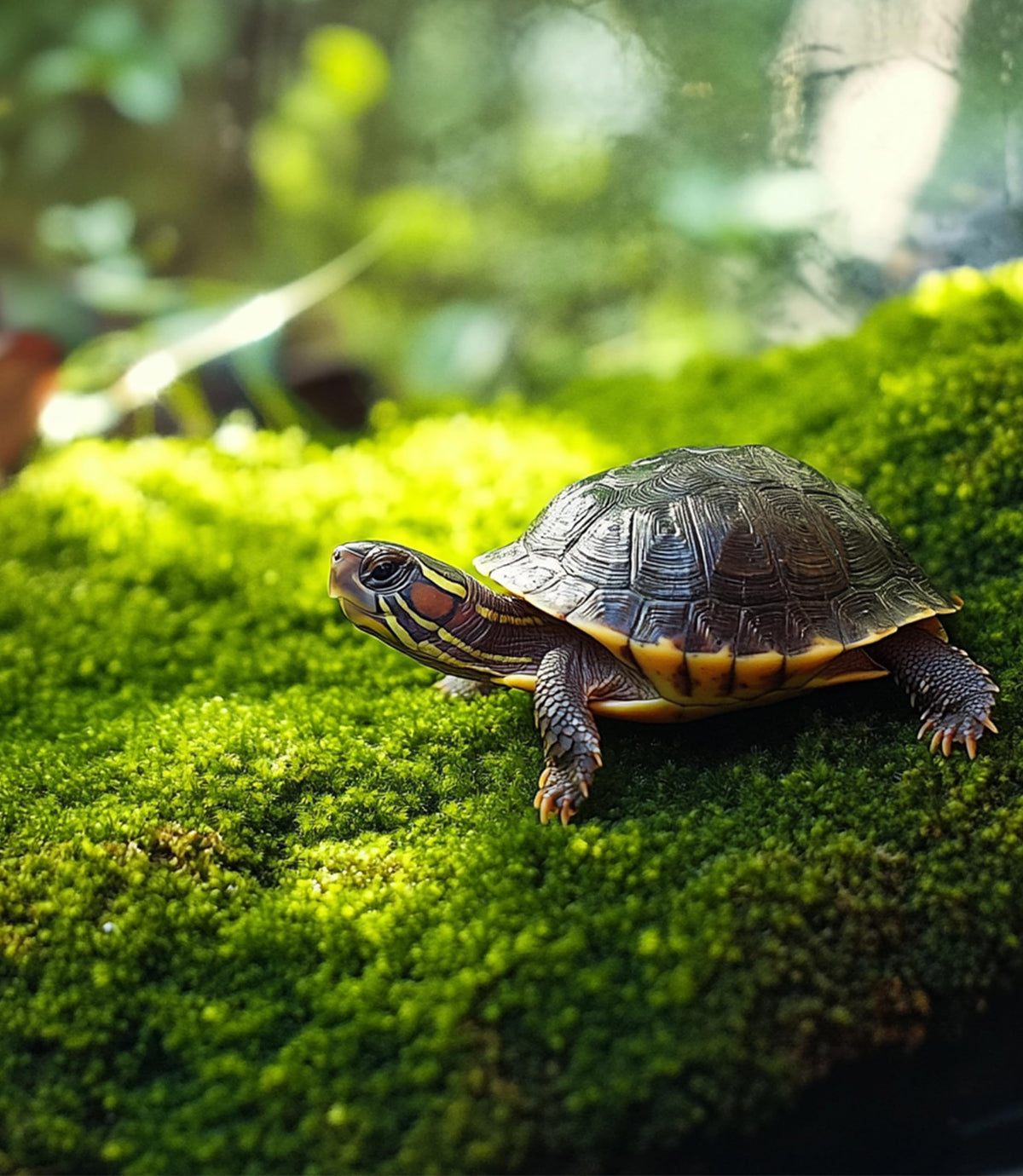 LUCKYRUNES Live Moss for Terrarium Bedding & Reptile Enclosures