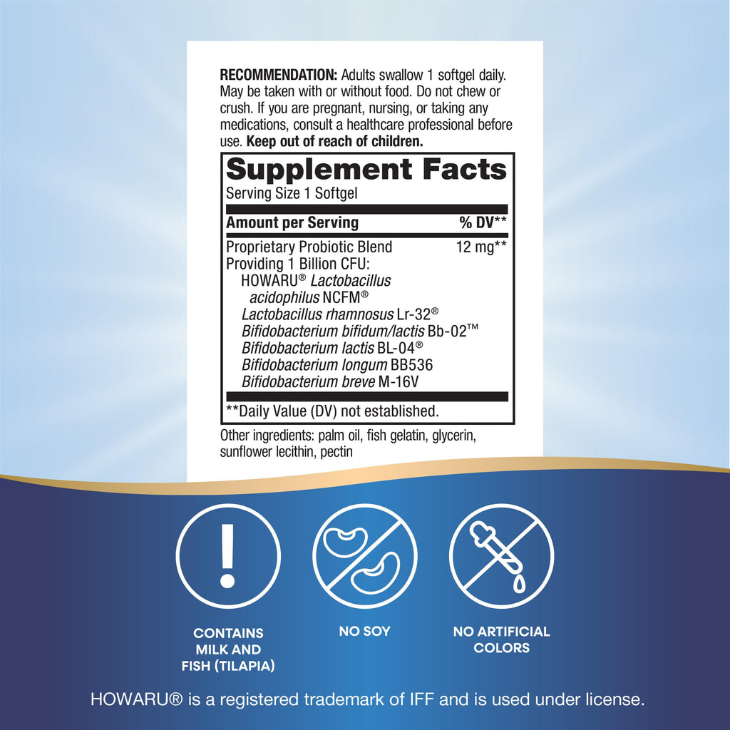 Nature's Way Complete Probiotic Pearls,Supports Digestive Balance*,1 Billion Live Cultures,Supplement for Men and Women,No Refrigeration Required,30 softgels,(Pack of 2)