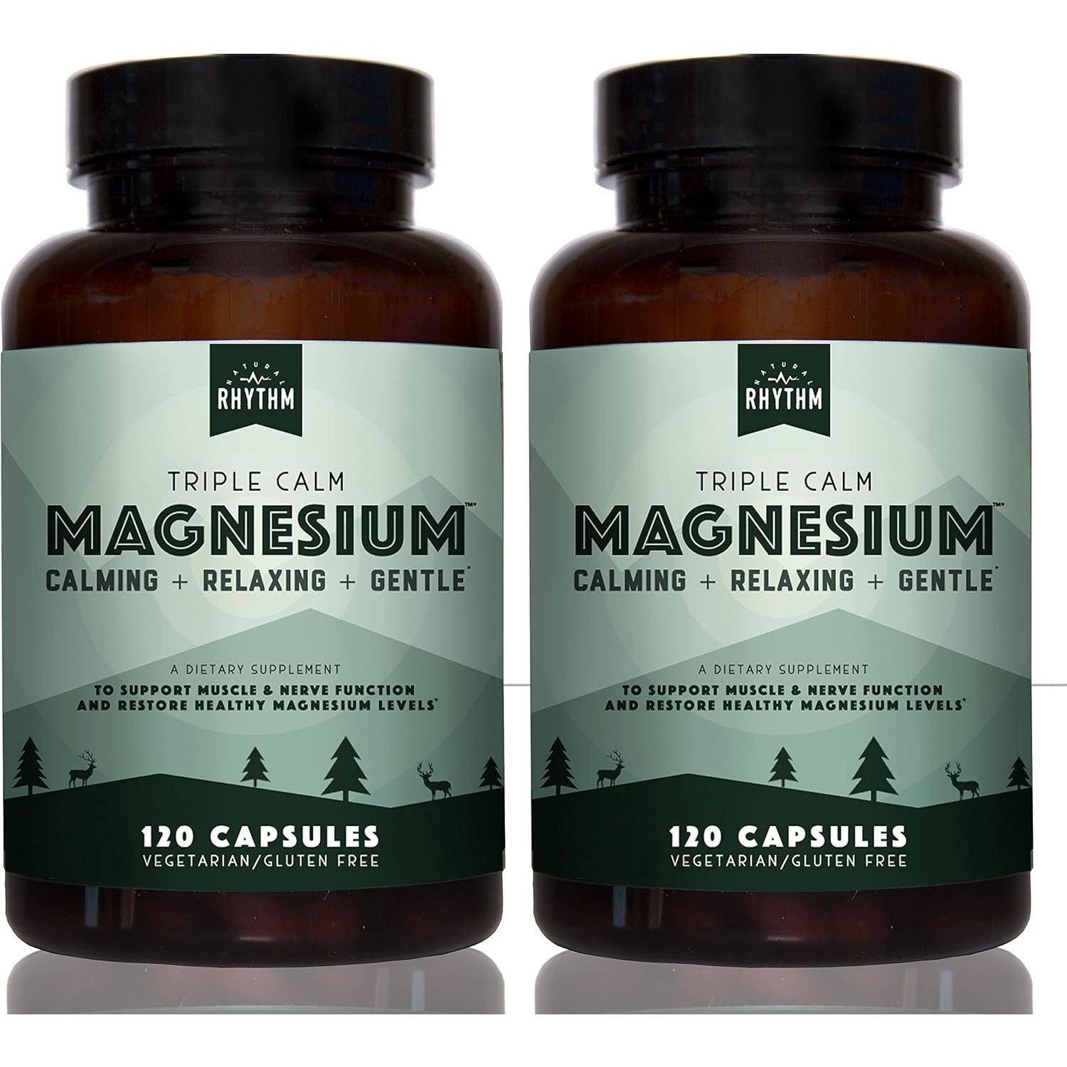 Buy now Natural Rhythm Triple Calm Magnesium 150 mg - 120 Capsules â€“ Magnesium Complex Compound Supplement with Magnesium Glycinate, Malate, and Taurate. Calming Blend for Promoting Rest and Relaxation. 120 Count (Pack of 2) Double Pack at indiglob india