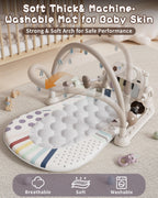 Jovow Baby Gym Mat with Detachable Piano for Babies 0-3 6-9 12 Months
