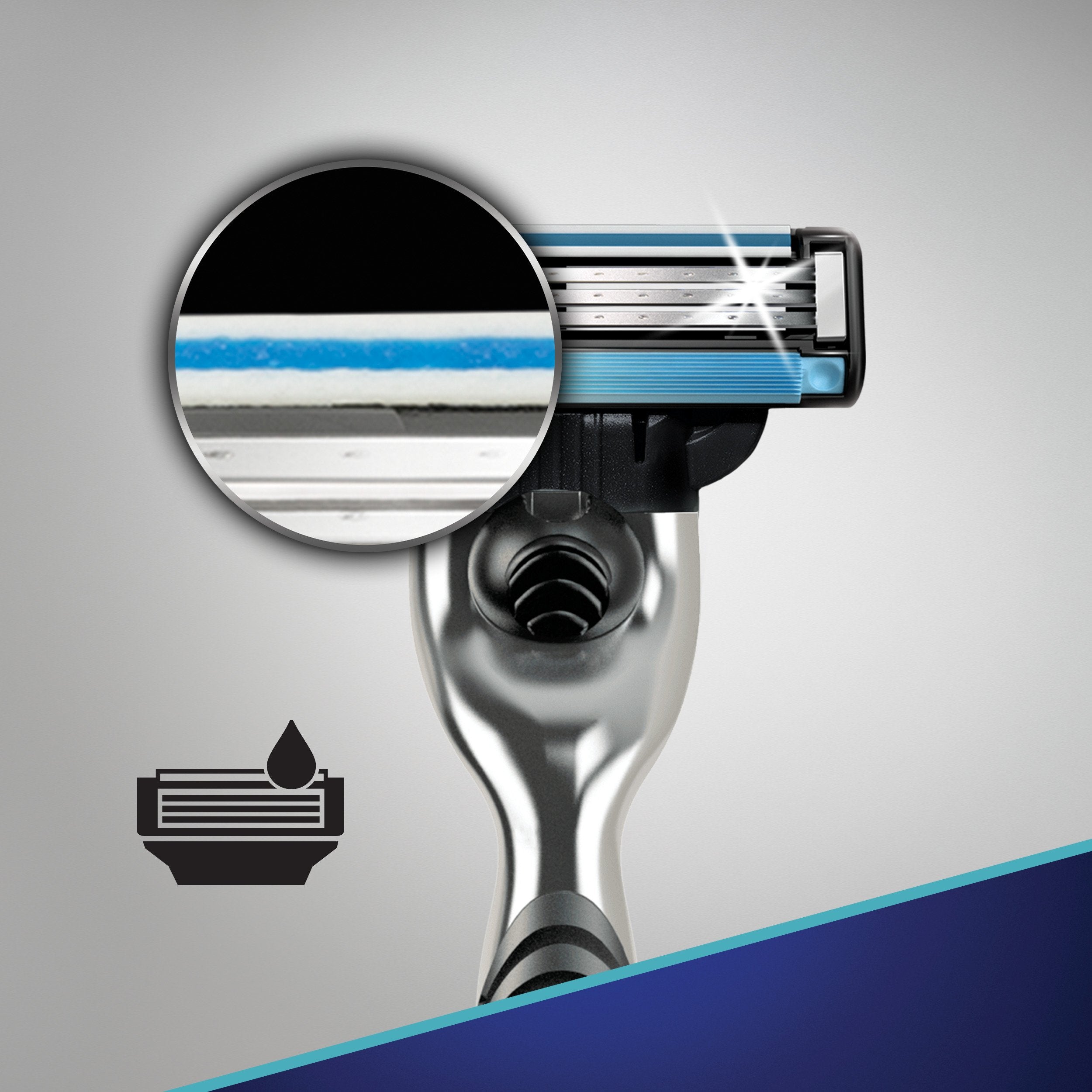 Buy now Gillette Mach3 Men's Razor, Handle & 1 Blade Refill at indiglob india