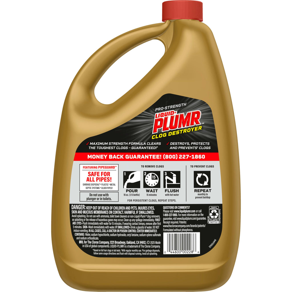 Buy now Clorox Liquid-Plumr Pro-Strength Clog Destroyer, Liquid Drain Cleaner, 80 Fluid Ounces (Package May Vary) at indiglob india