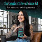 Tattoo Goo Tattoo Aftercare Kit, 3 Piece Set, Includes Antimicrobial Soap, Tattoo Balm & Healing Lotion, Main Vibrant Color & Glow, Complete Kit for Fresh Ink, Ongoing Ink Maintenance & Piercing Care