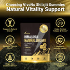 Himalayan Shilajit Gummies with Ashwagandha & Gokshura | 85+ Trace Minerals & Fulvic Acid | Organic, Non-GMO Micronutrient Supplement for Men & Women | 100% Pure & Natural(4kMG /1 Bag)