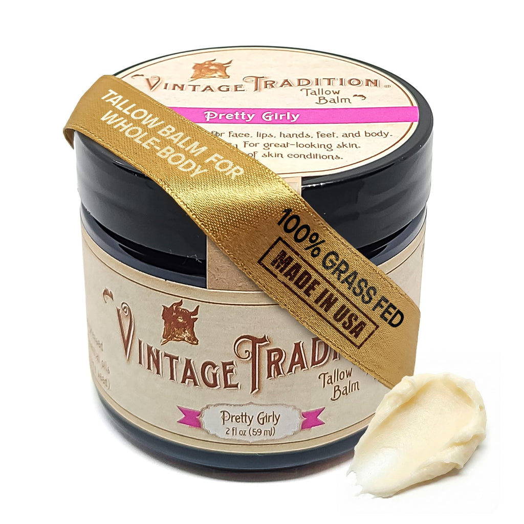 Buy now Vintage Tradition Beef Tallow All Purpose Balm - Healing, Hydrating Weather-Protecting Skin Care Salve Replaces Body Lotion, Hand Cream, More - Essential Oil, Olive Oil, and Grass-Fed Tallow, 2 fl oz. at indiglob india