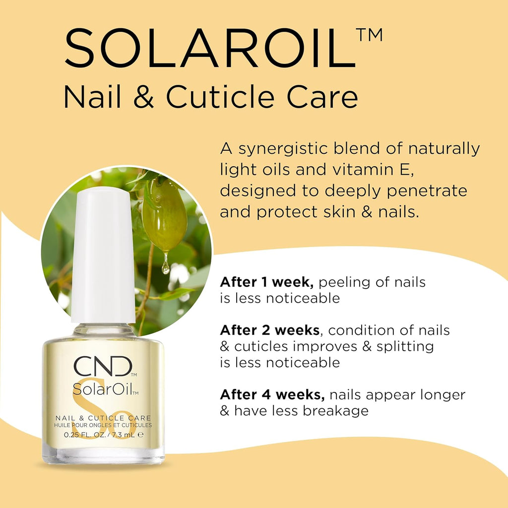 Buy now CND SolarOil Cuticle Oil, Blend Of Jojoba, Vitamin E, Rice Bran & Sweet Almond Oils, Moisturizes & Conditions at indiglob india