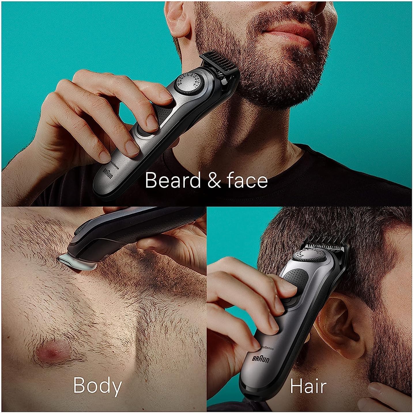 Buy now Braun All-in-One Style Kit Series 7 7410, 8-in-1 Trimmer for Men with Beard Trimmer, Body Trimmer for Manscaping, Hair Clippers & More, Sharpest Blade, 40 Length Settings, Waterproof at indiglob india