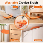 Cobweb Duster with Extension Pole, Pole5-Piece Spider Web Brush with Pole Kit, 100" Telescoping Microfiber Feather Dusters for Cleaning, Bendable Washable Dusters for High Ceilings, Ceiling Fans