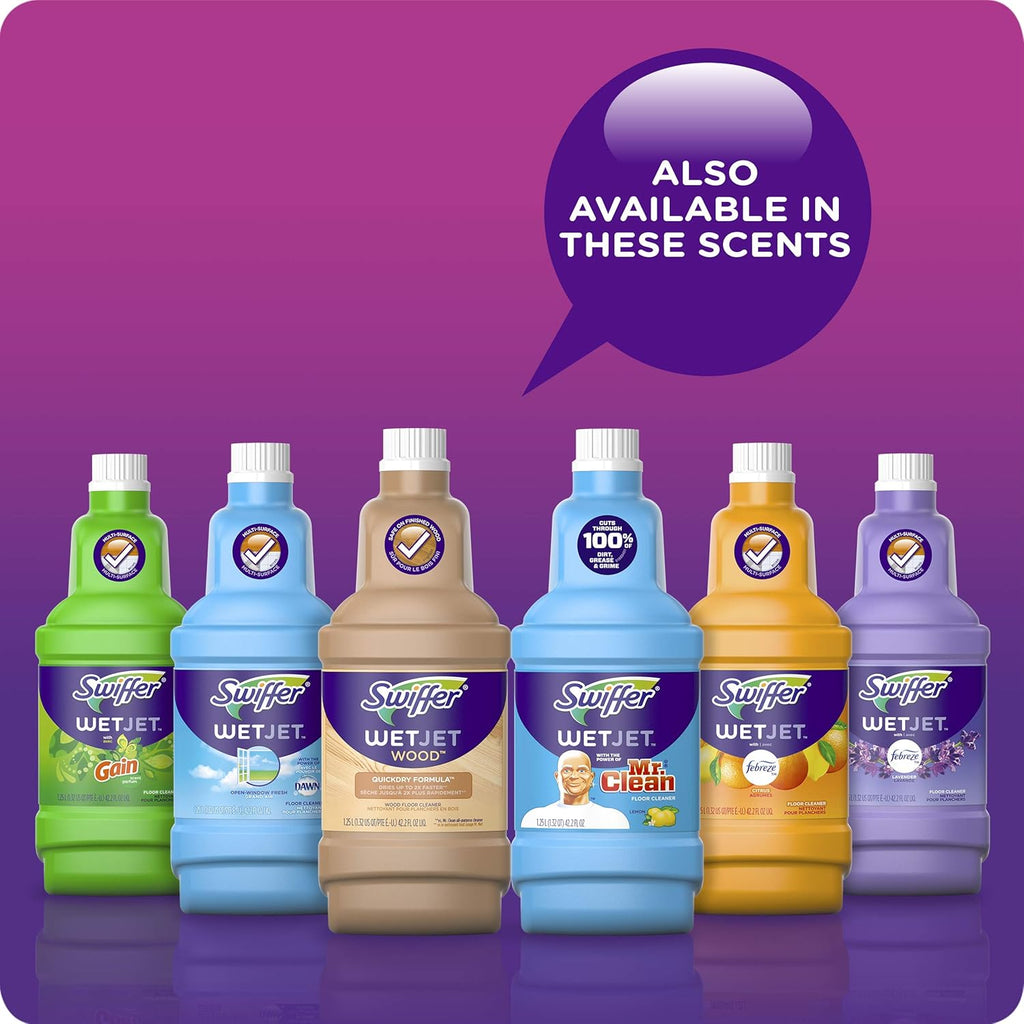 Buy now Swiffer FBA_23679CT WetJet Multi Purpose Solution 42.31.25 ozliter, Multicolor, Open Window Fresh Scent, 42.2 Fl Oz at indiglob india