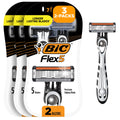BIC Flex 5 Sensitive Mens Disposable Razors, 5-Blade, 2-Pack, Comfortable