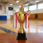 Fasmov Large Trophy Cup, Gold Trophy Award Cup for Sports, Tournaments, Competitions, 1st Place Award, Ceremony Celebration Party Gift, 14.5 inches