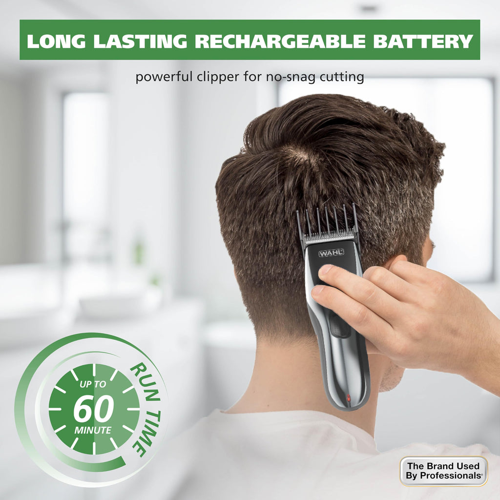 Wahl Clipper Rechargeable Cord/Cordless Haircutting & Trimming Kit | Cordless Haircutting, Trimming Long Beards & All Body Grooming, Use Plugged In Or Cordless – 79434