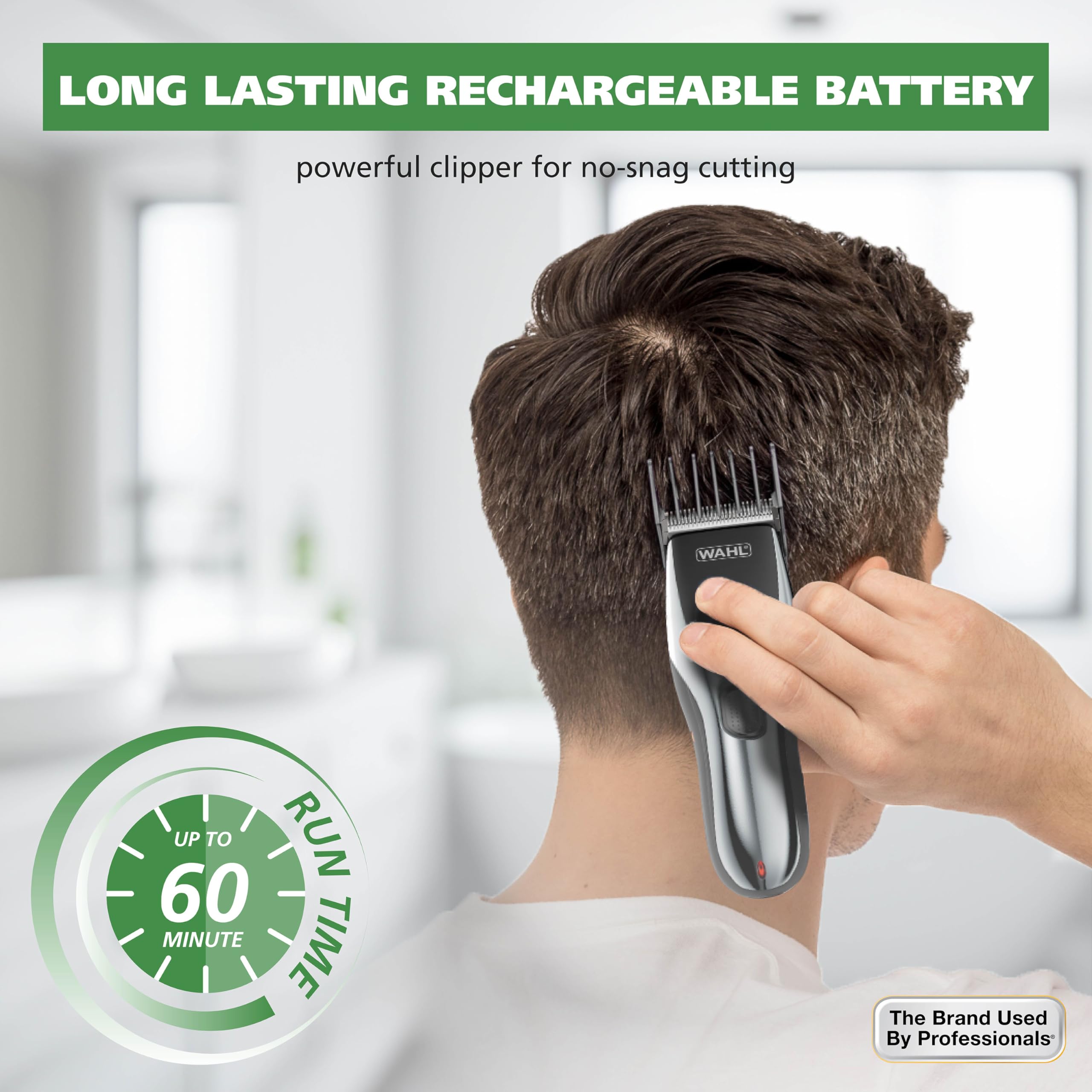 Wahl Clipper Rechargeable Cord/Cordless Haircutting & Trimming Kit | Cordless Haircutting, Trimming Long Beards & All Body Grooming, Use Plugged In Or Cordless – 79434