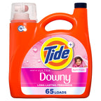 Buy now Tide Plus Boost of Ultra Downy Liquid Laundry Detergent, April Fresh Scent, 92 fl oz, 65 Loads, Laundry Detergent Liquid with Long-Lasting Freshness at indiglob india