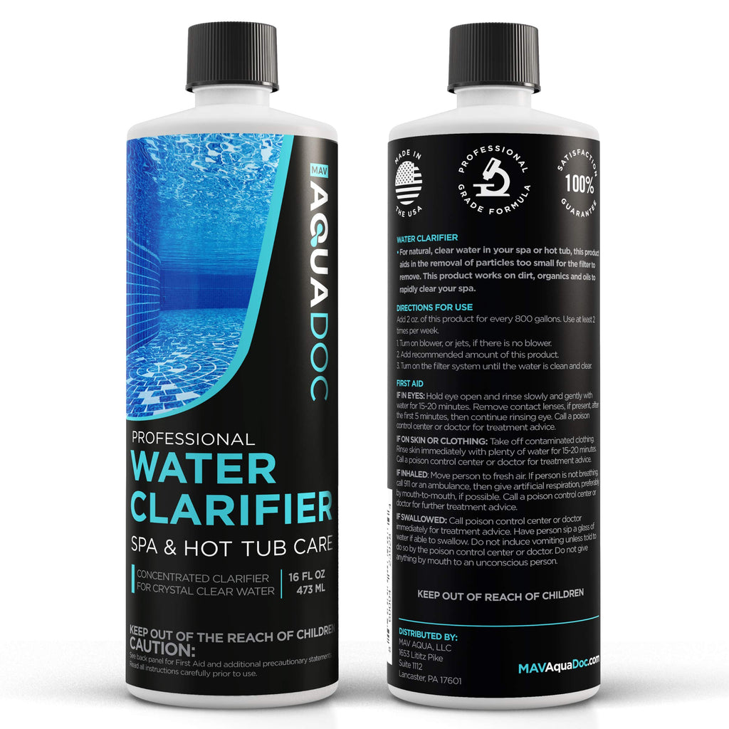 AquaDoc Hot Tub Clarifier - Spa Clarifier for Cloudy Water Treatment 16oz
