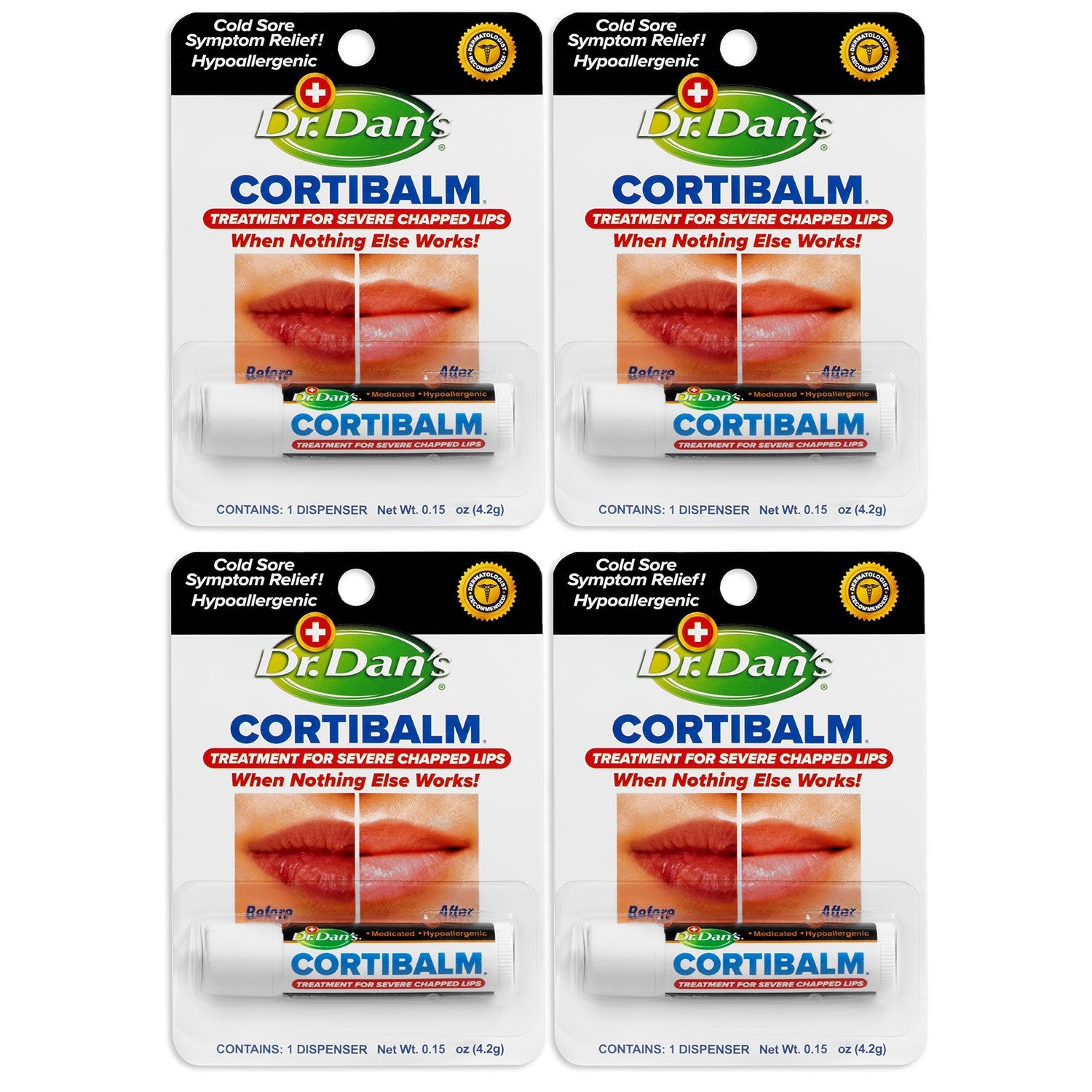 Buy now Dr. Dan's Cortibalm-5 pack- for Dry Cracked Lips Healing Lip Balm for Severely Chapped Lips - Designed for Men, Women and Children at indiglob india