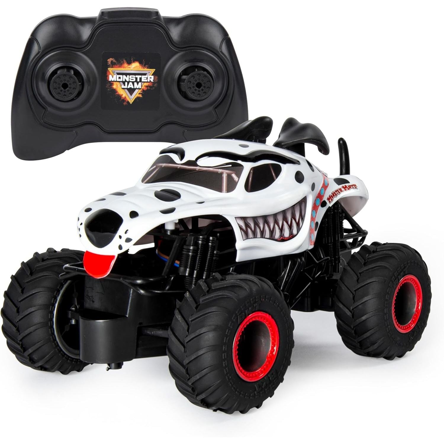 Buy now Monster Jam, Official Megalodon Remote Control Monster Truck for Boys and Girls, 1:24 Scale, 2.4 GHz, Kids Toys for Ages 4 and Up Mutt Dalmatian at indiglob india