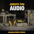 Buy now DEWALT Heavy Duty Bluetooth Jobsite Pro X2 ANC True Wireless Earbuds, Active Noise Cancelling Work Earbuds, Turn Dial Controls, 10Hr Runtime (40+ w/Case), 4 EQ Modes, IP54 at indiglob india