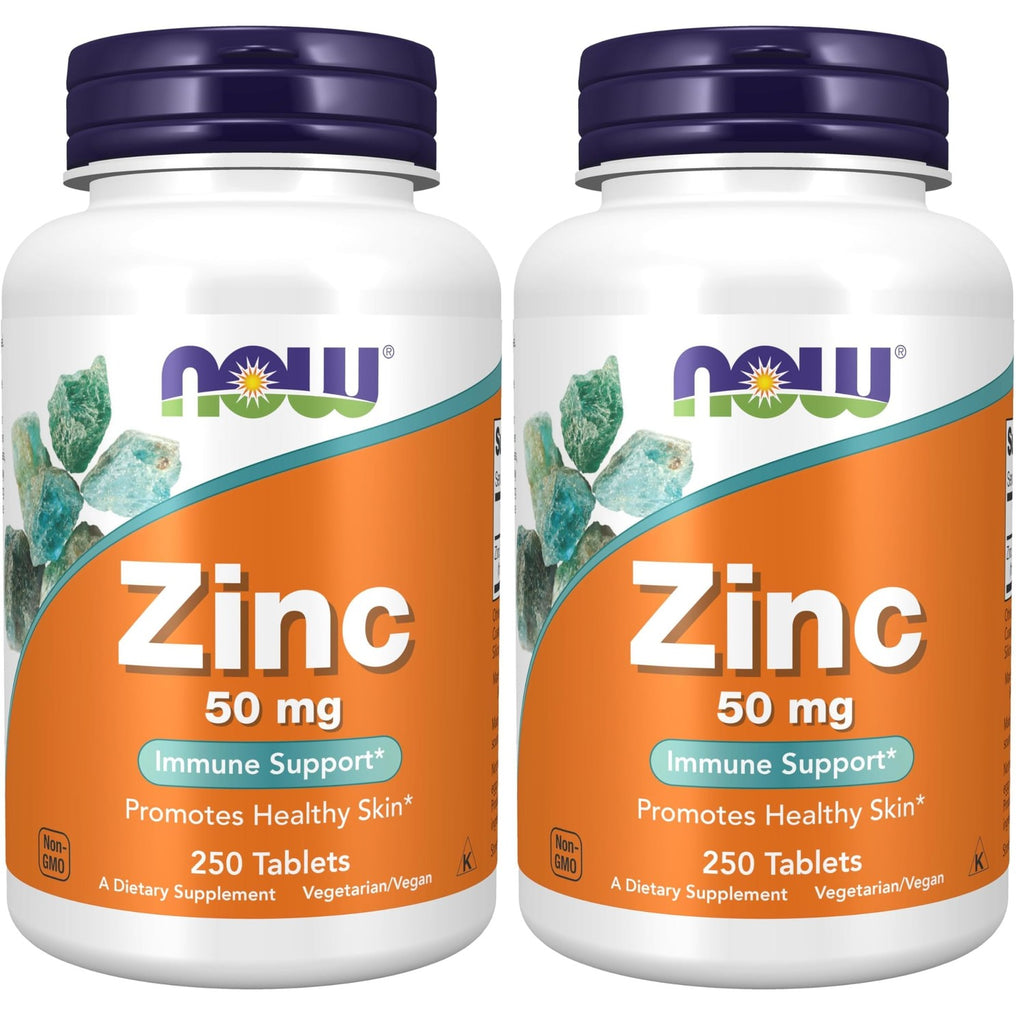 NOW Foods Supplements, Zinc (Zinc Gluconate) 50 mg, Supports Enzyme Functions*, Immune Support*, 250 Tablets
