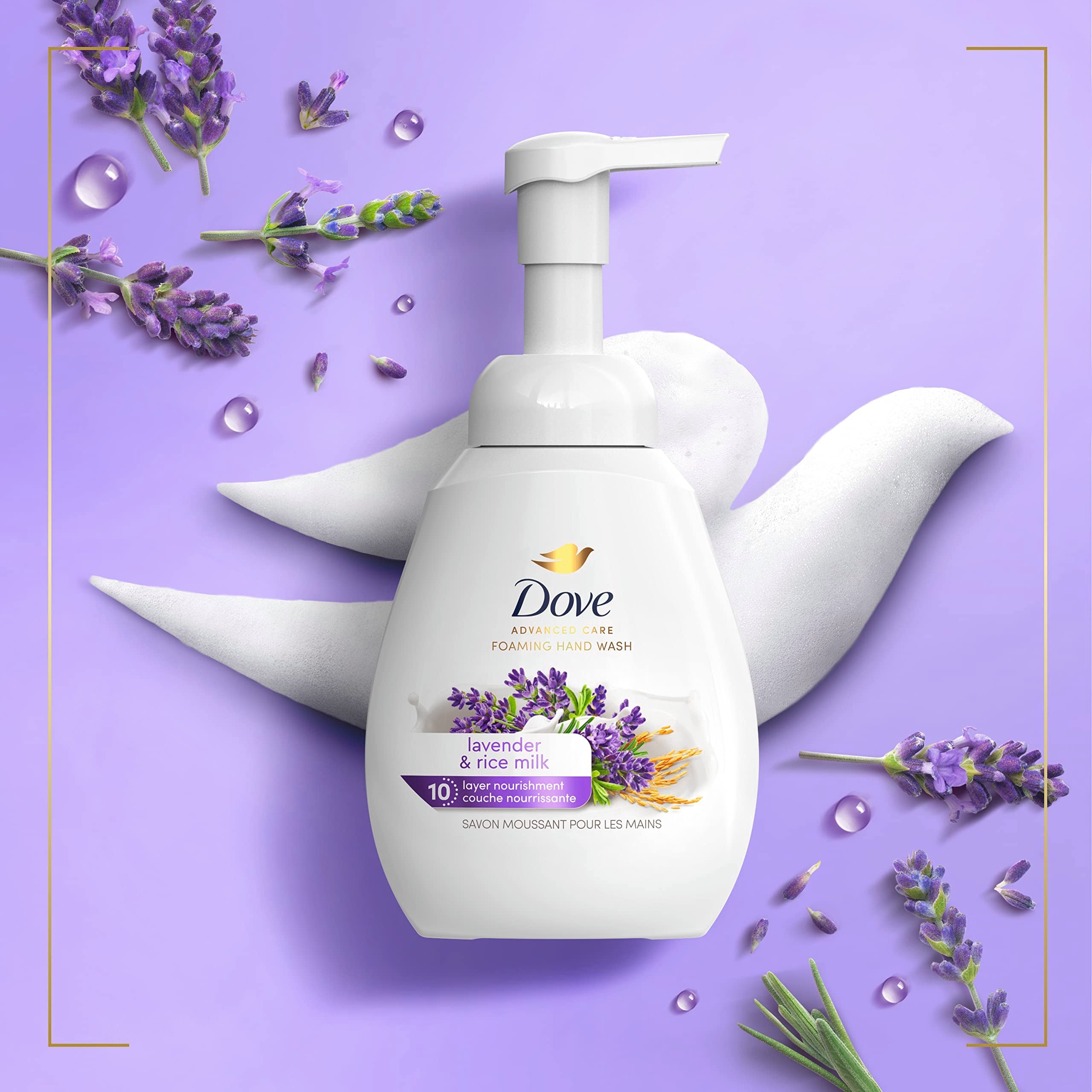 Buy now Dove Lavender & Rice Milk Protects Skin from Dryness, Foaming Hand Wash More Moisturizers than the Leading Ordinary Hand Soap, 10.1 oz at indiglob india