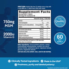 Move Free Advanced Glucosamine Chondroitin MSM + Vitamin D3-120 ct | Joint Support Supplement, Supports Mobility Comfort Strength Flexibility & Bone + Immune Health, 120 tablets (40 Servings)