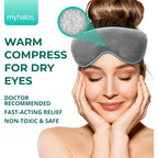 Buy now MyHalosÂ® Eye Mask for Dry Eyes - Steam Warm Compress for Eyes - Remove Styes, Chalazion Therapy Warming and Heating Pad Hot Compress - Moist Heat Mask for Blepharitis & MGD at indiglob india