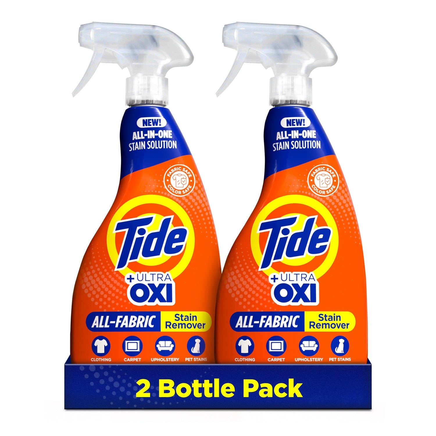 Buy now Tide Laundry Stain Remover Spray with Oxi, Stain Remover for Clothes, Carpet, Upholstery, Pet Bedding, & More, Stain Treater Spray for Tough Stains from Wine, Coffee, Grease, 21.5 Fl Oz (Pack of 2) at indiglob india