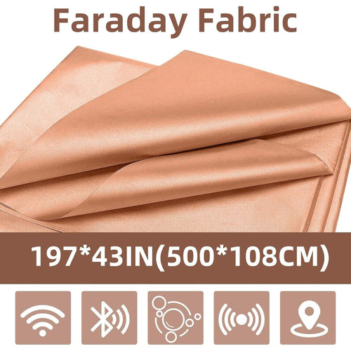 Buy now Amerthing Pure Copper Faraday Fabric RF & LF Electromagnetic Fields Gold Color Blocking Fabric 2 Meters (78"x43" inch) at indiglob india