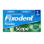 Fixodent Denture Adhesive Powder, Extra Strong, Plus Scope, Strong, Long Hold Powder, Airtight Seal, 1.6 OZ, Pack of 3